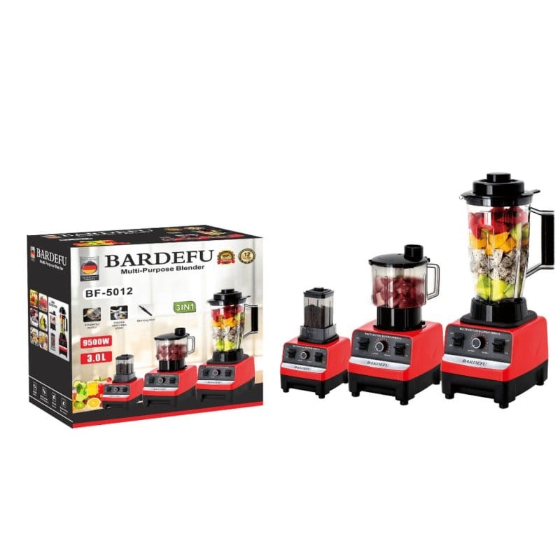 BARDEFU BF-5012 blender 3u1 sa tri posude i 15 brzina blender 3u1 - prednja strana
