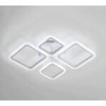Bela LED plafonjera sa četiri kvadrata 54W — 70×53 cm
