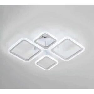 Bela LED plafonjera sa četiri kvadrata 54W — 70×53 cm