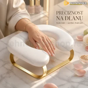 Beli jastuk u obliku slova U za manikir — zlatna baza