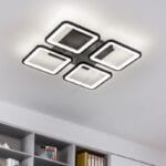 crna LED plafonjera - prednja strana