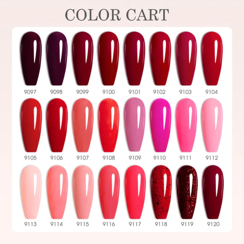 CANNI CC5 gel lak set HEMA free — 30 bočica po 9 ml CANNI CC5 set gel lakova - detalji