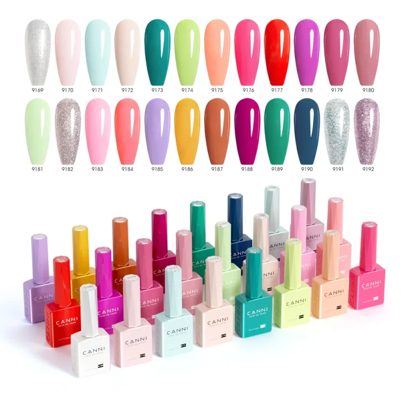 CANNI CC8 gel lak set 30 bočica po 9 ml – HEMA free kolekcija CANNI CC8 set gel lakova - detalji