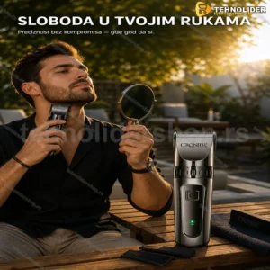 Cronier CR-1221 punjiva bežična mašinica za šišanje 0,8–2 mm