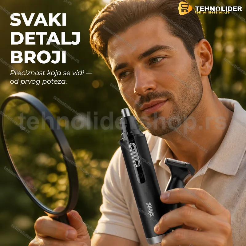 DSP 40007 punjivi trimer za nos i uši sa nastavkom za bradu DSP 40007 punjivi trimer za nos i uši sa nastavkom za bradu