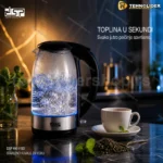 DSP KK-1153 Stakleno električno kuvalo 1,7 l — plavo LED svetlo