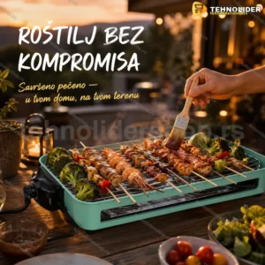 Električni roštilj sa termostatom 1500 W — 3 dela