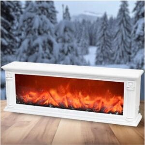 LED kamin sa efektom plamena — napajanje baterije ili USB