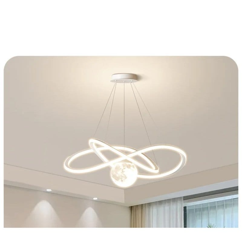 LED luster mesec sa isprepletanim trakama 50/60 cm LED luster mesec - detalji