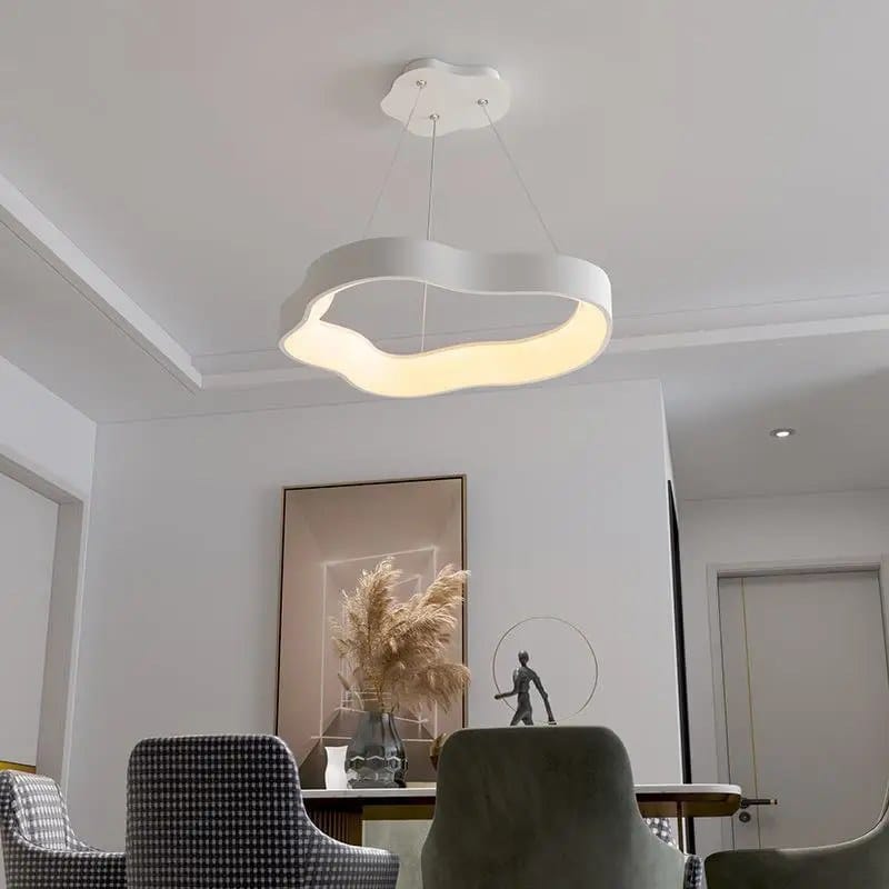 LED luster talasastog oblika DD-148 sa daljinskim, beli 60 cm beli LED luster - detalji