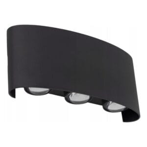 LED spoljna zidna lampa Arrow 6×1W crna IP54 up-down