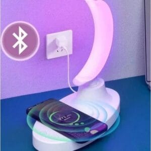LED stona lampa F-21 sa Bluetooth zvučnikom i bežičnim punjačem