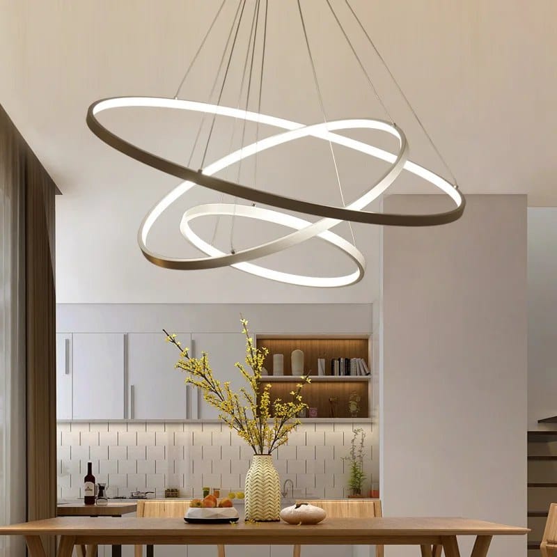 Luster tri prstena ZL-SJDD009 sa prigušivanjem i daljinskim luster tri prstena - detalji