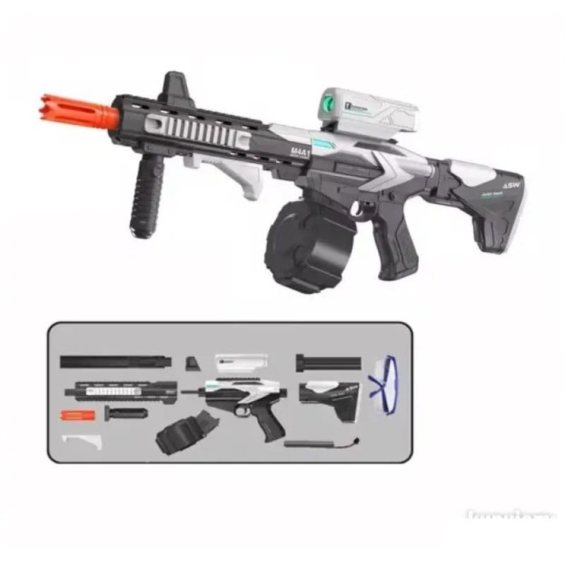 M416 AEG igračka-puška na gel kuglice sa bubanj magacinom M416 gel blaster - prednja strana