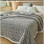 Mekano ćebe 200x230 cm sa 3D vafl reljefom — više boja