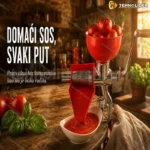 Metalna ručna pasirka za paradajz sa stegom za sto