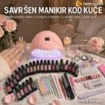 Misscheering komplet za manikir sa UV LED lampom — 56 delova
