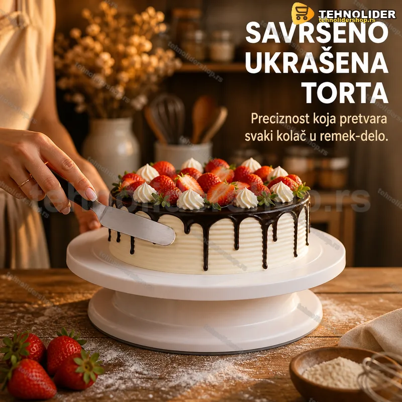 Okretna platforma za ukrašavanje torti 28 cm Okretna platforma za ukrašavanje torti 28 cm
