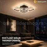 Plafonjera LED 90W kvadratna 40x40 cm sa promenom temperature boje