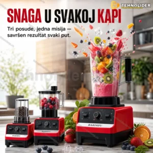 BARDEFU BF-5012 blender 3u1 sa tri posude i 15 brzina