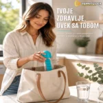 Flašica za vodu s odvojivim organizatorom za lekove — 7 pregrada