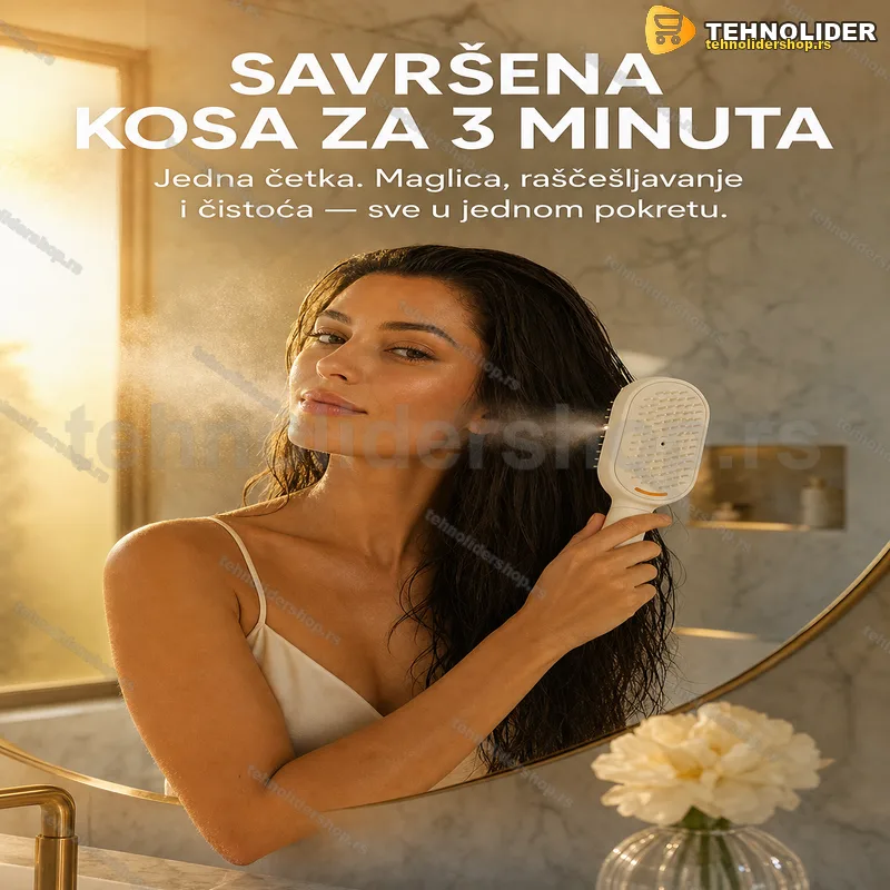 Električna četka za kosu sa raspršivačem i uvlačivim zupcima 3u1 Električna četka za kosu sa raspršivačem i uvlačivim zupcima 3u1