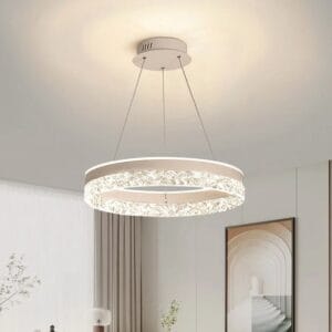 Prstenasti kristalni luster PZE-D0297 sa daljinskim, prečnik 50 cm
