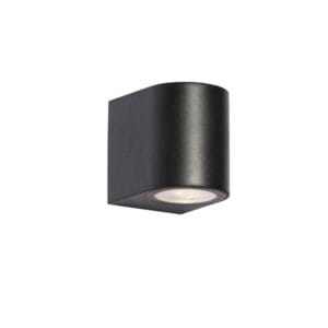 QAZQA Baleno crna ovalna lampa za spoljni zid GU10 IP65