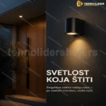 QAZQA Baleno crna ovalna lampa za spoljni zid GU10 IP65