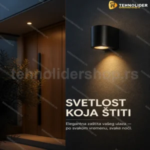 QAZQA Baleno crna ovalna lampa za spoljni zid GU10 IP65