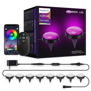 RGB LED lampe za baštu — komplet 15 modula, 10 m, IP67