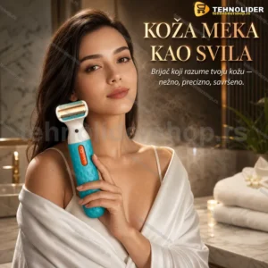 RoziaPro električni ženski brijač s premazom od 18K ružičastog zlata