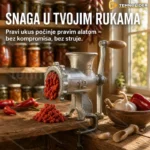 Ručna metalna mašina br. 12 za mlevenje mesa sa stegom