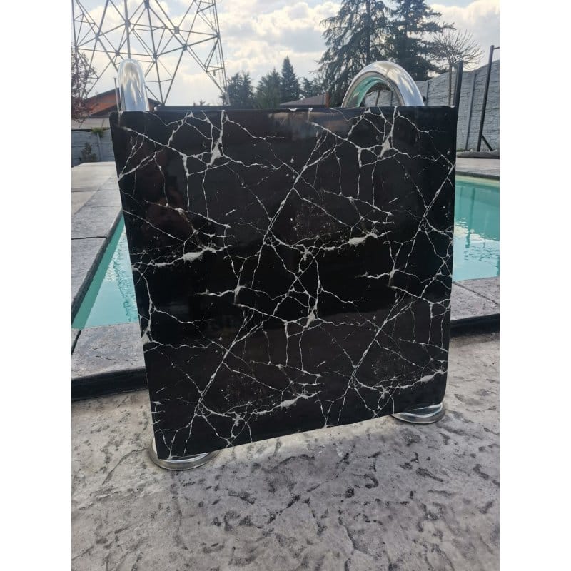 Samolepljive 3D zidne obloge crne mermer 60x60 cm, 10 kom 3D zidne obloge crne - prednja strana