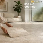 Samolepljive podne obloge bež mermer 60x60 cm – 10 kom