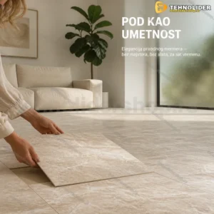 Samolepljive podne obloge bež mermer 60x60 cm – 10 kom