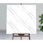 Samolepljive zidne obloge bele mermer PVC ploče 60x60 cm, 12 kom