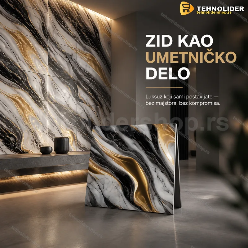 Samolepljive zidne ploče crno-zlatni mermer 60x60 cm, 12 kom Samolepljive zidne ploče crno-zlatni mermer 60x60 cm, 12 kom