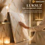 Zidni paneli beli mermer sa narandžasto-zlatnim žilama, 10 kom