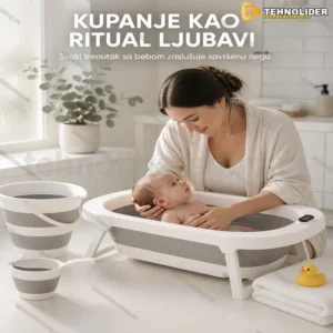 Sklopiva kadica za bebe 4u1 sa kofom, bokalom i lezajem
