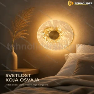 Skylight LED zidna lampa 20 cm zlatna sa akrilnim diskom SKY-3111AR-DO