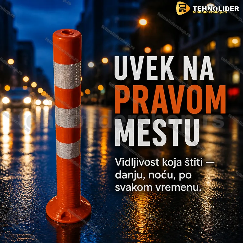 Stubić saobraćajni fleksibilni 75 cm sa reflektujućim trakama Stubić saobraćajni fleksibilni 75 cm sa reflektujućim trakama