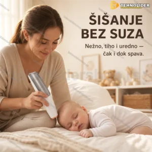 Tiha mašinica za šišanje beba sa usisavanjem dlake