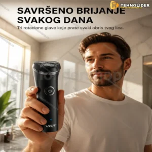 VGR V-319 električni brijač sa tri rotacione glave