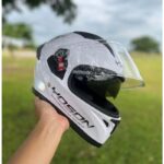 Integralna moto kaciga YOSON GS Energy sa duplim vizirom, bela