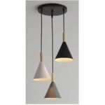 Viseća lampa sa tri konusna abažura MF-16 - prednja strana