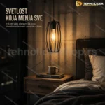 Viseća lampa vintage stil ovalni kavez E27 25 cm DT-03