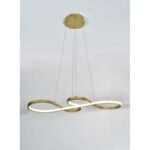 Viseći zlatni luster S800 — LED 35W, raspon 80 cm, daljinski