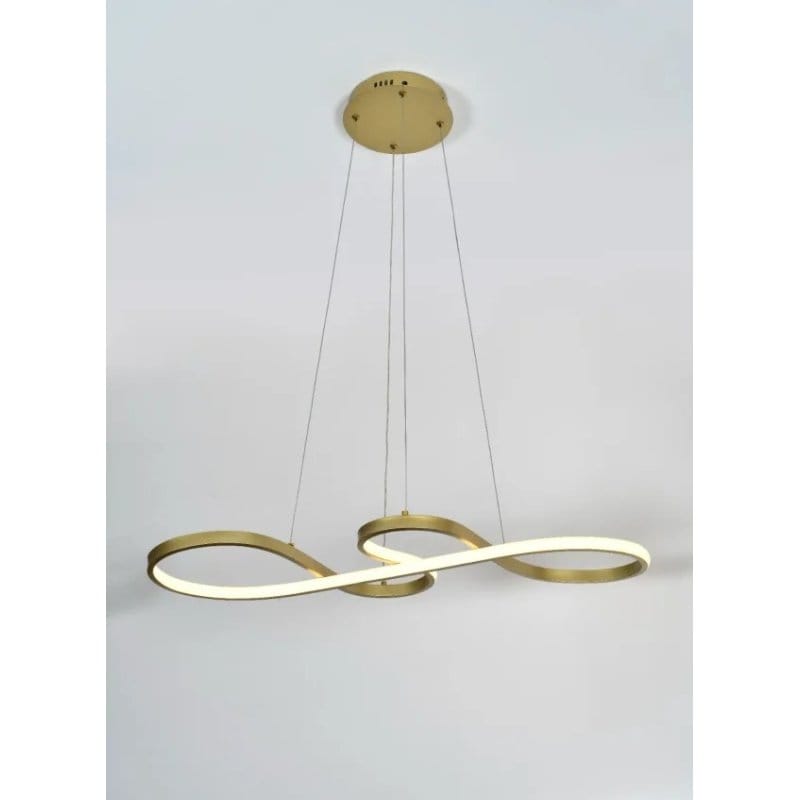 Viseći zlatni luster S800 — LED 35W, raspon 80 cm, daljinski zlatni viseći luster - prednja strana