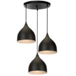 WOTTES YP3-2288 — tri crne kupe viseća lampa E27